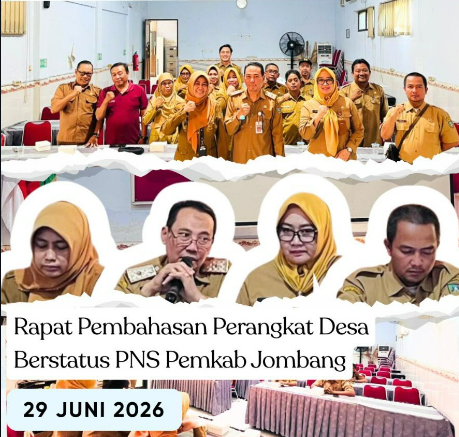 Rapat Pembahasan Perangkat Desa Berstatus PNS Pemkab Jombang